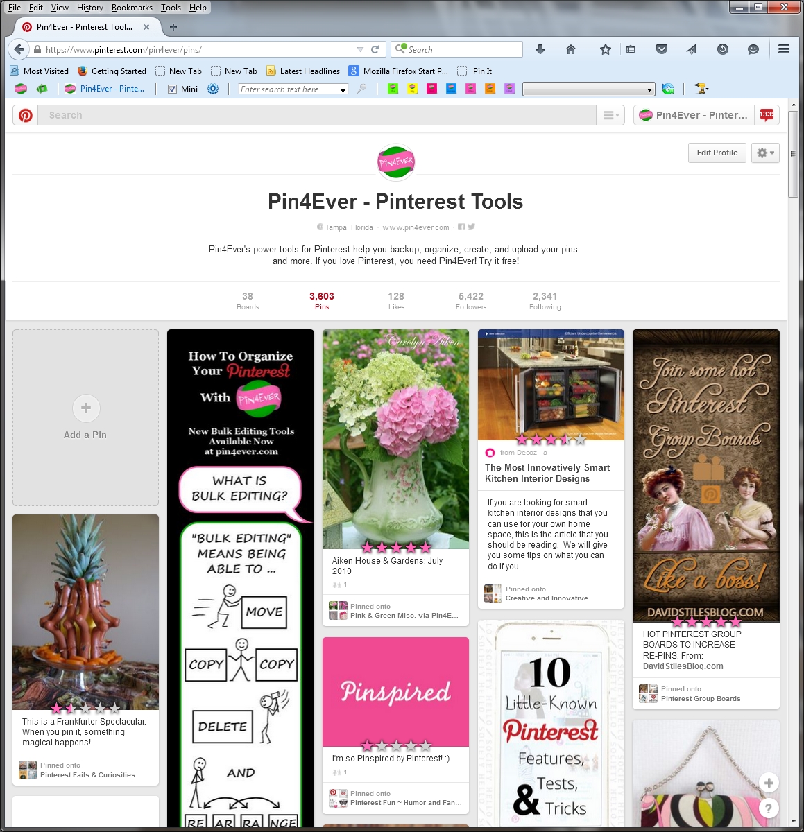 Pin4Ever Pin Ratings on Pinterest